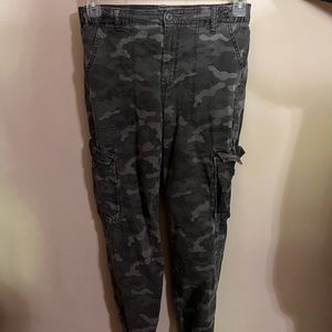 Grey camo cargo pants